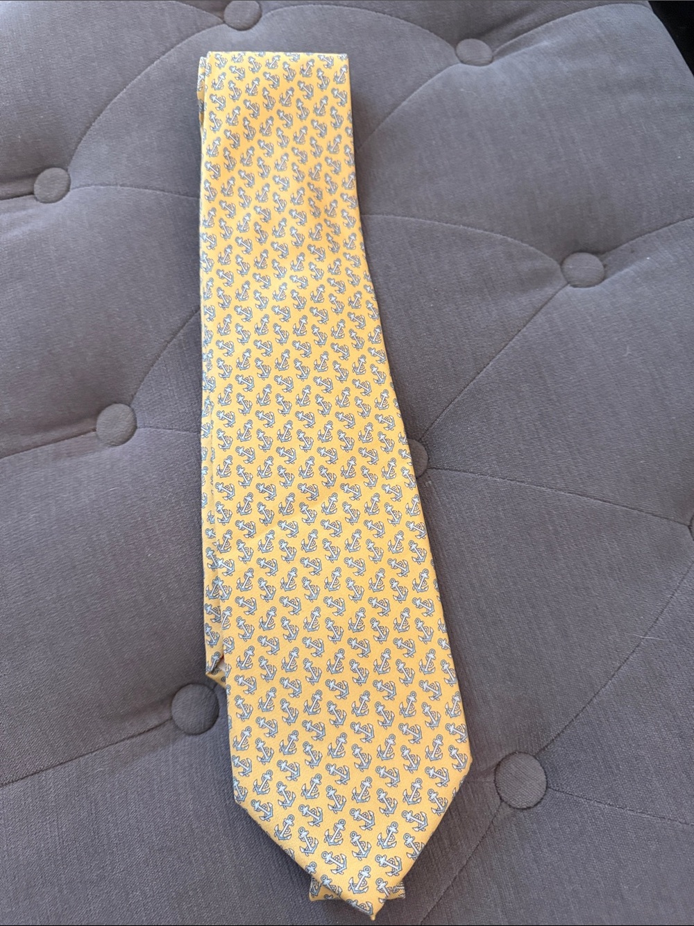 Yellow Vineyard Vine Men's Tie - Classic Silk -
